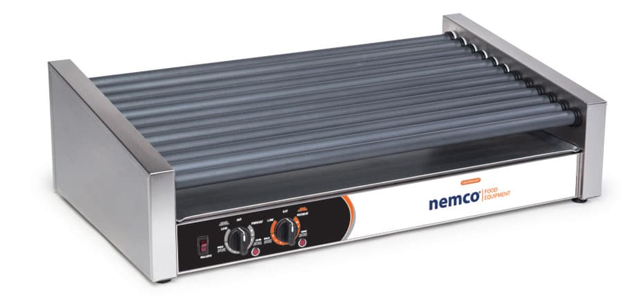 Nemco – 45 Hot Dog Wide Slanted Roller Grill 220V w/ Nonstick Coating – 8045SXW-SLT-220