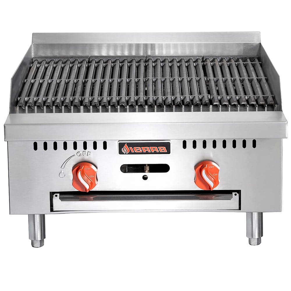 Sierra Range SRRB-24 24″ Radiant Natural Gas Charbroiler – 60,000 BTU