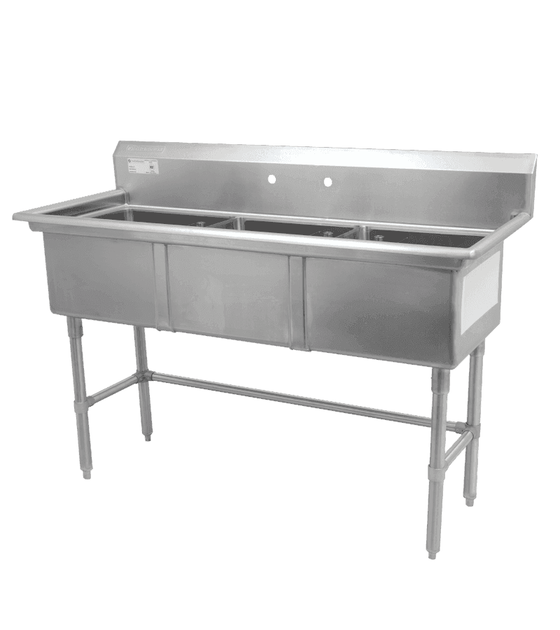Thorinox TTS-1821-0 21" x 18" x 14" Triple 18" Sink