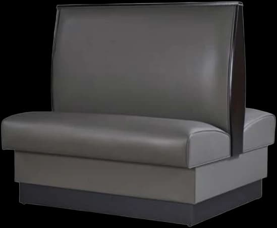 ATS William QuickShip Booth, Plain Back, Double, 42" H x 46" L, Brown