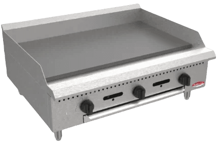 Bakemax - BACG Series 36" Stainless Steel Countertop Manual Gas Griddle - BACG36-3