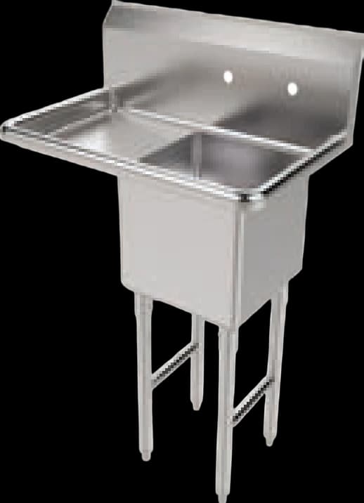 ATS MET 1-Compartment Prep Sink, With Left Drain Board, 51" W x 30" D