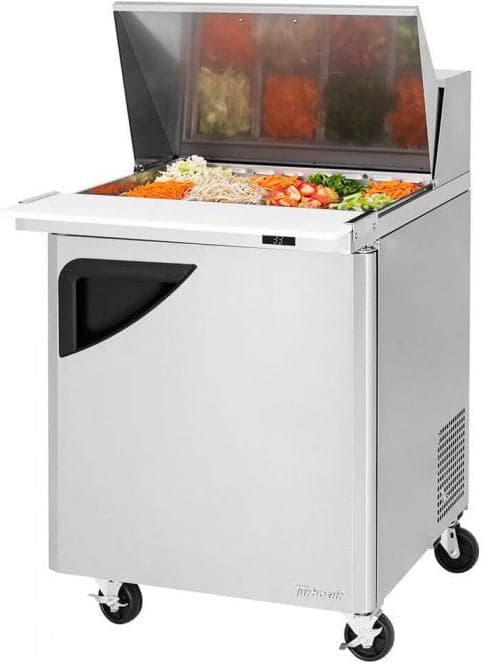 Turbo Air – Super Deluxe 8″ Mega Top Refrigerated Sandwich Prep Table with 1 Solid Door – TST-28SD-12-N (ETA 5-6 Weeks)
