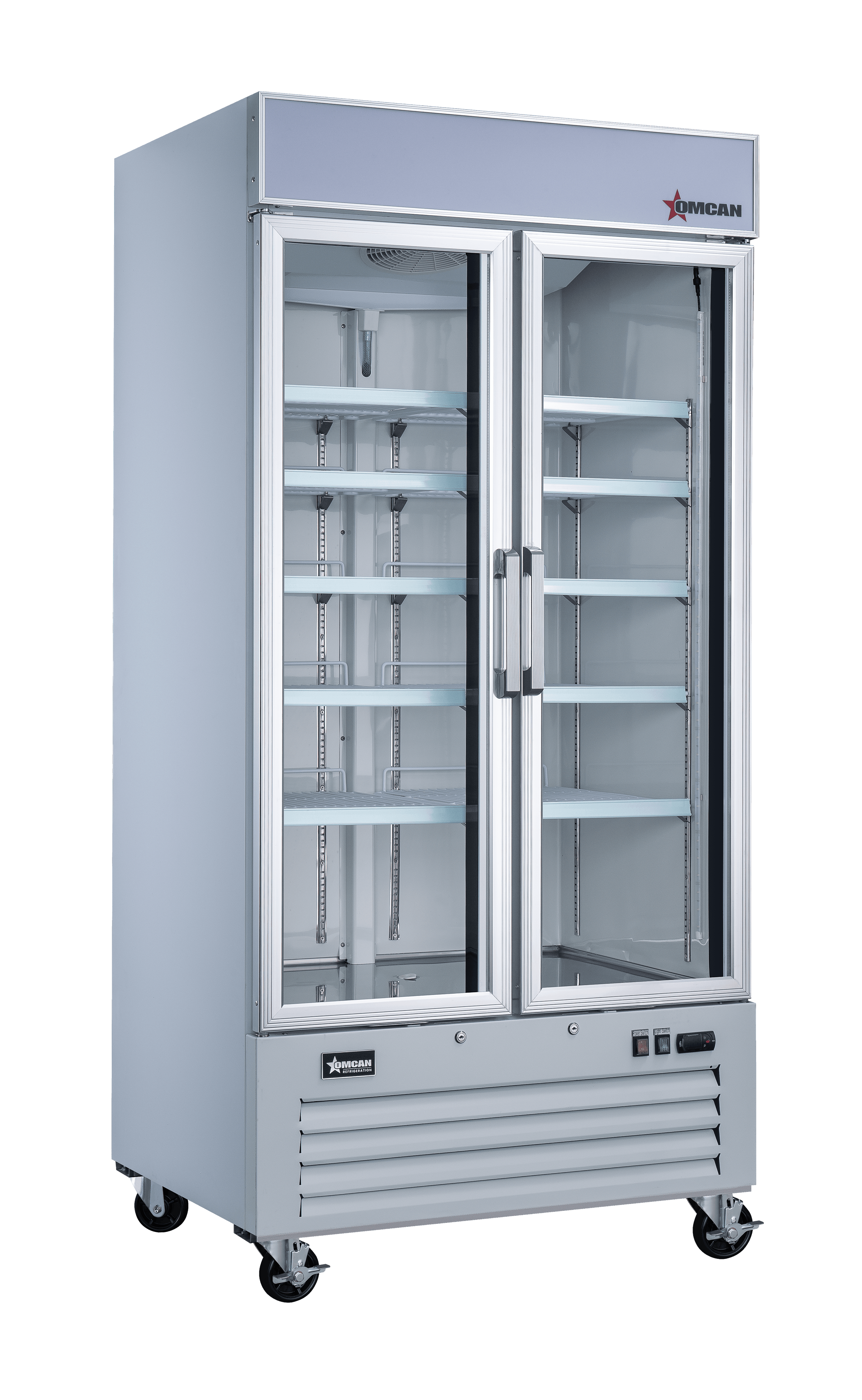 40" Two (2) Glass Door Display Refrigerator, 31.5 cu.ft. (892 L), White