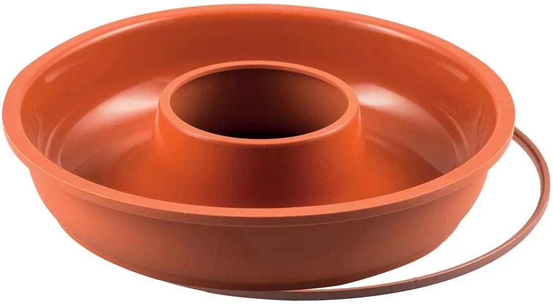 Silikomart – 9.4" x 2.1" Silicone Savarin Round Bundt Baking Mould with Safety Ring – SFT205