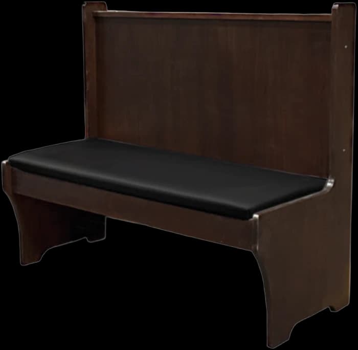 ATS Mission Style Wood Booth, Single, 48" L, Padded Seat