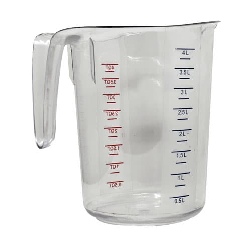 128 oz / 4 L Clear Polycarbonate Measuring Cup