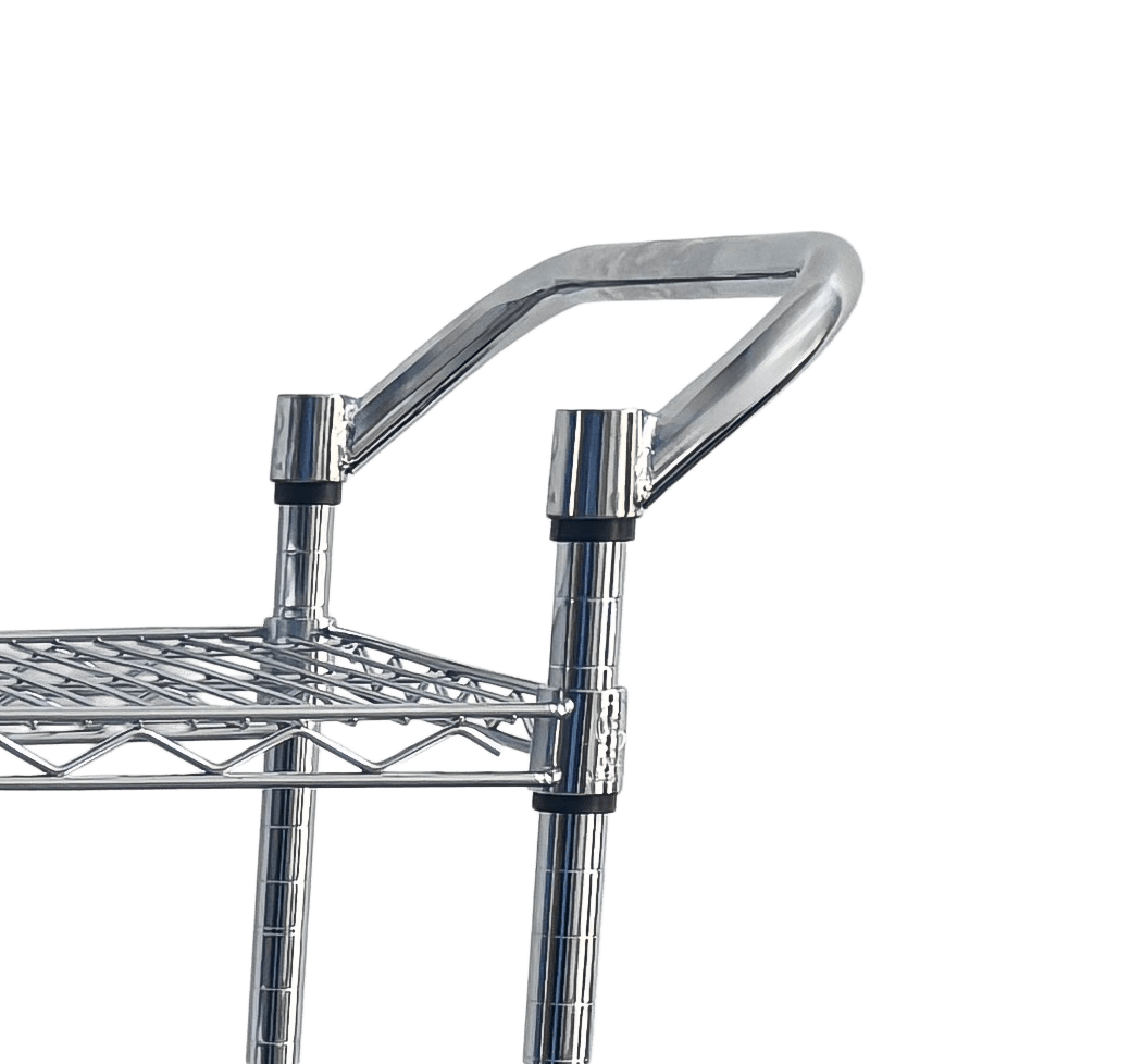 18″ Push Handle Chrome Plated for Wire Shelving Cart