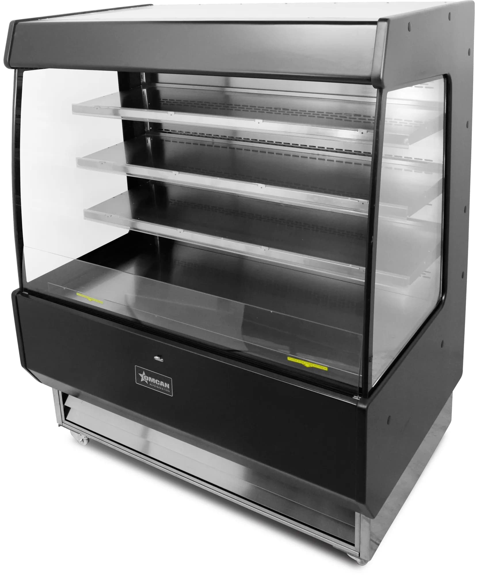 51″ Three (3) Shelf Grab-and-Go Open Refrigerated Floor Self-Serve Merchandiser, 27.2 cu.ft (770 L), Black
