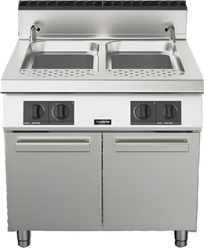 Trento 2 x 12 Gallon (45L) Double Tank Natural Gas Pasta Cooker – 95,000 BTU