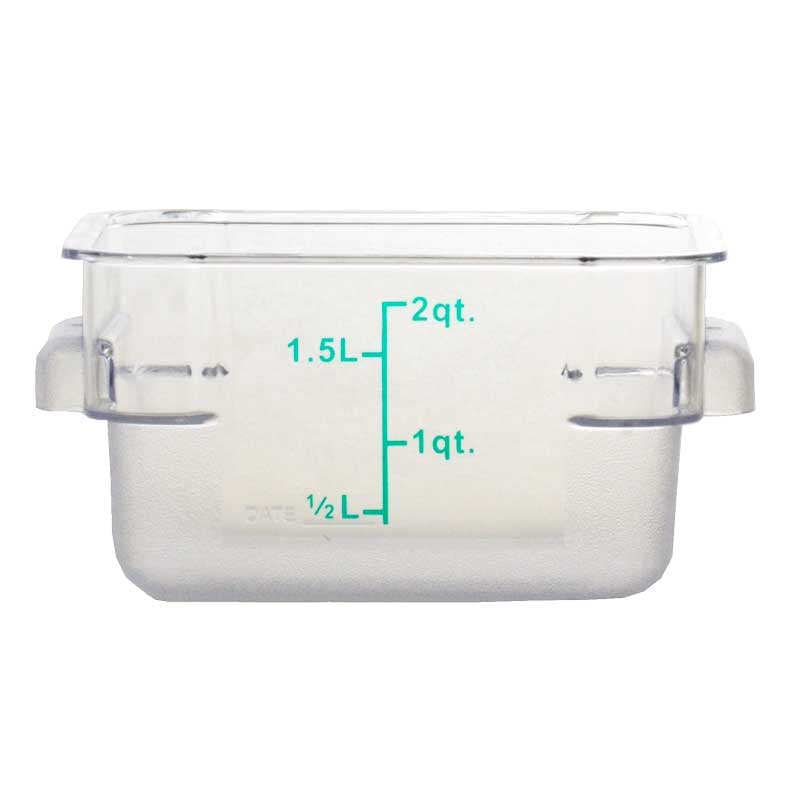 2 qt Polycarbonate Clear Square Food Storage Container