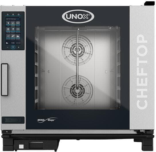 Unox - CHEFTOP MIND.Maps COUNTERTOP PLUS Electric 6 Pan Full Size Combi Oven with Left-Hinged Door, 3Ph, 240V - XAVC-06FS-EPLM