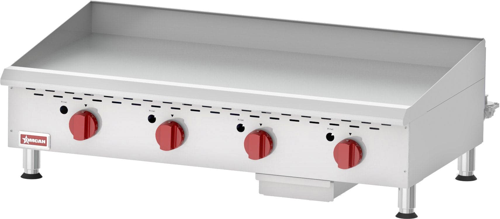 Elite 48" Countertop Gas Griddle 4 Burners with Thermostatic Control – 120,000 BTU
