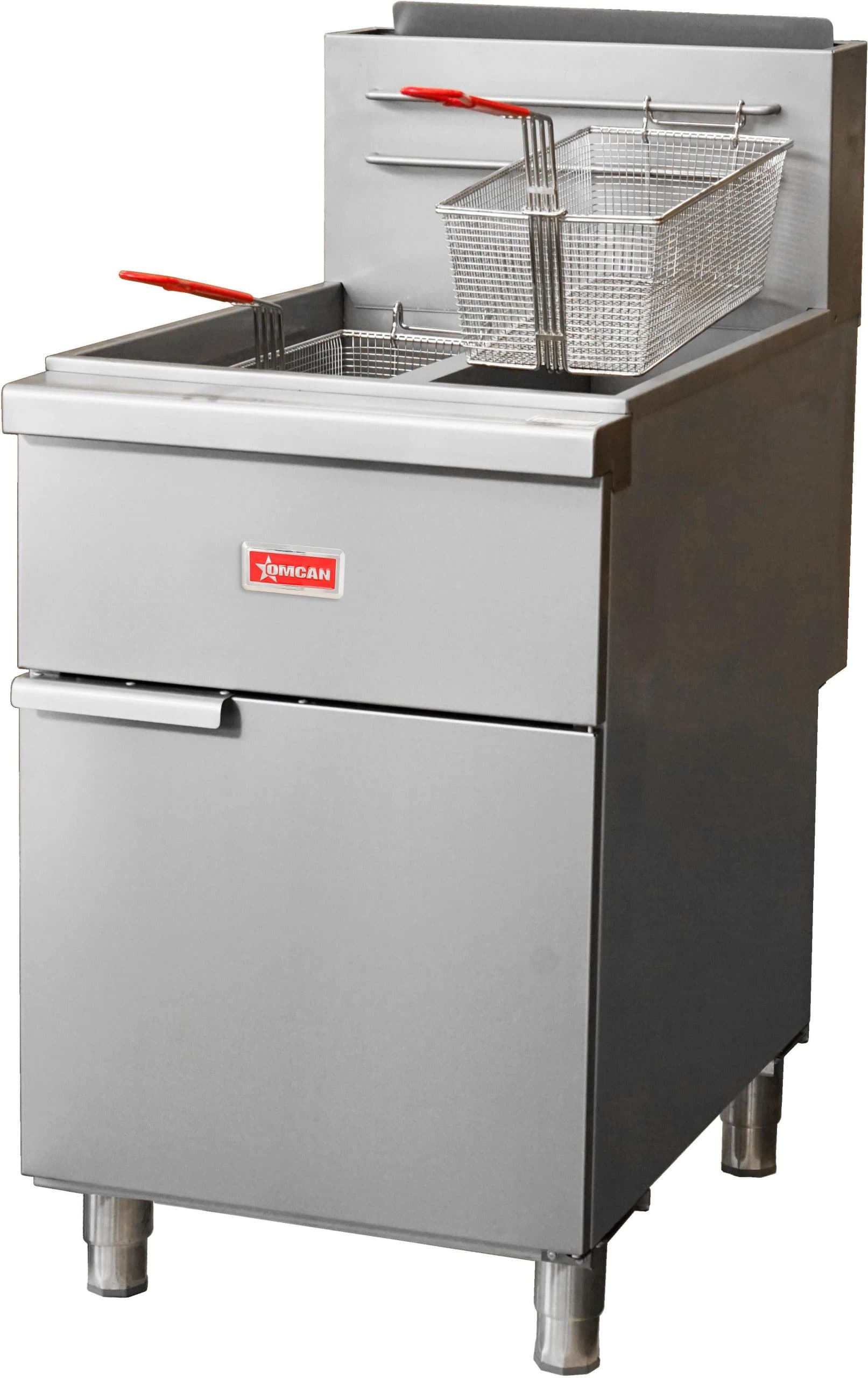 2 x 35-40 lb Tube-Fired Liquid Propane Gas Floor Fryer - 120,000 BTU/hr