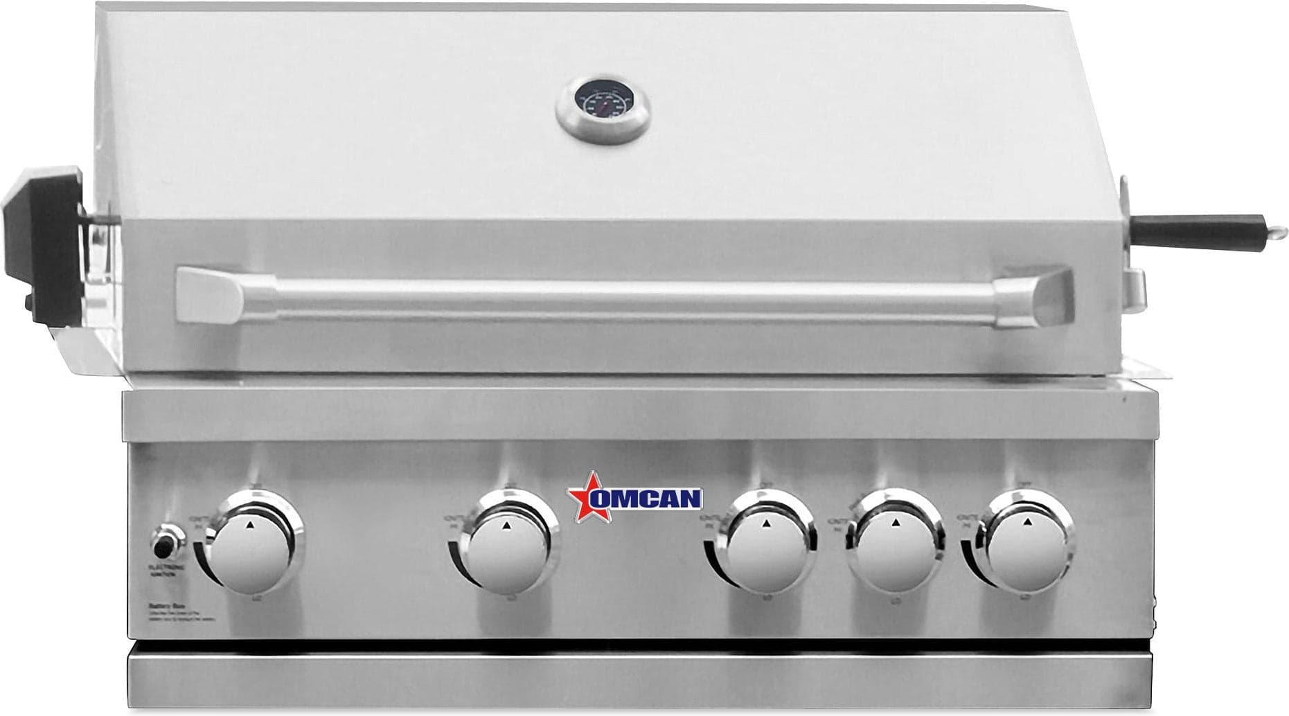 30″ BBQ Grill Propane Gas 5 Burners 58,000 BTU with Rotisserie Kit, Warming Rack, LED Light