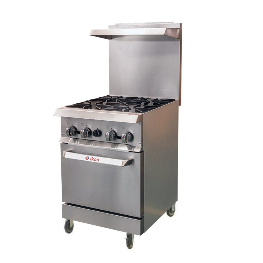 Ikon IR-4-24 24″ 4-Burner Gas Range with Standard Oven – 153,000/136,000 BTU