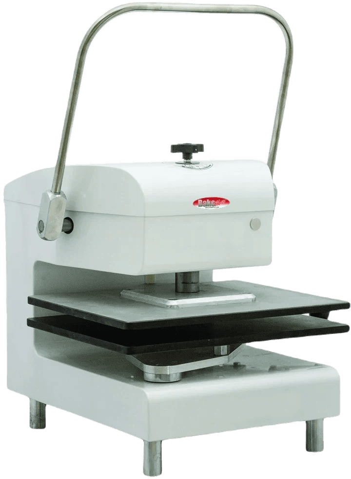 Bakemax - Stainless Steel White Countertop Commercial Powder Coat Manual Meat Press - BMDXMCPW