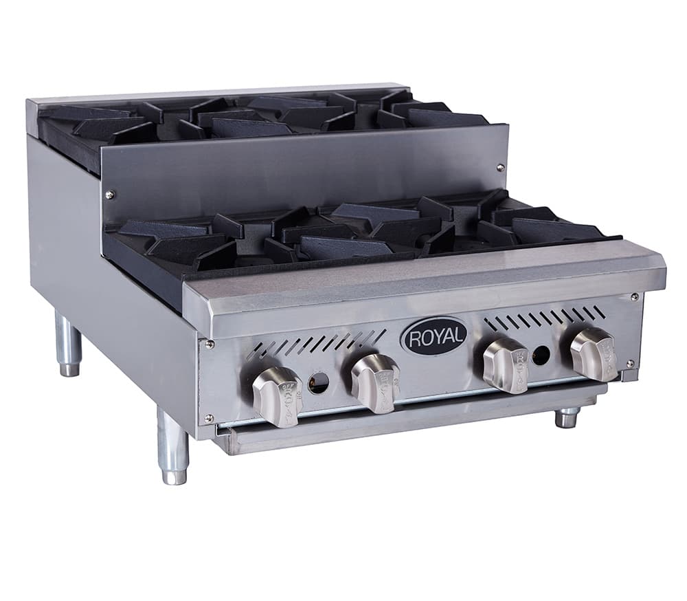 Royal – 36″ Stainless Steel Heavy Duty Hot Plate with 6 Burners – RHP-36-6SU