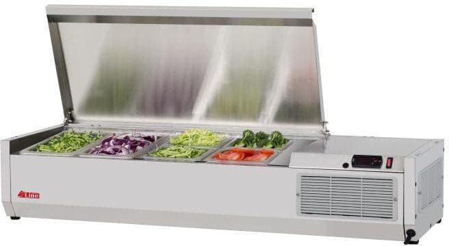 Turbo Air – E-Line 47″ Stainless Steel Refrigerated Countertop Salad Prep Table with GN Pans – CTST-1200-13-N (ETA 5-6 Weeks)