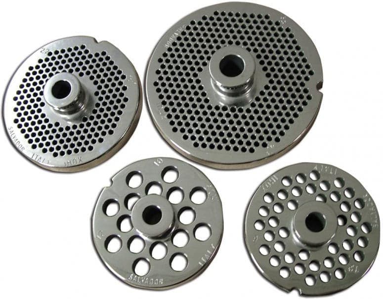 European Style #32 stainless steel plate with hub, 3.2mm (1/8″) – three notches/ round