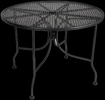 ATS Square Perforated Metal Outdoor Table Top, 30"R, Black