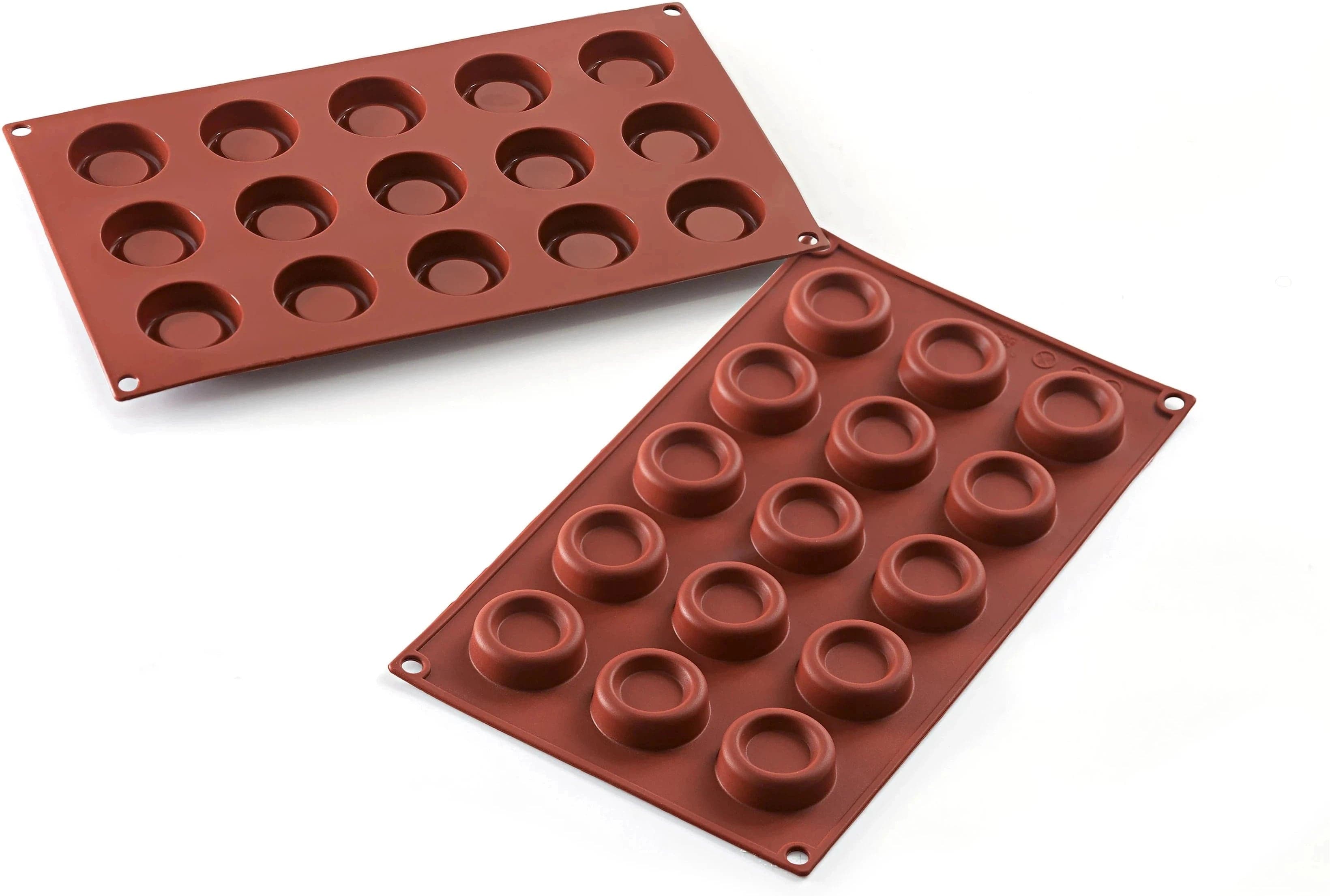 Silikomart – 1.5" x 0.5" Silicone #15 Compartment Mini Dessert Round Baking Mold – SF178