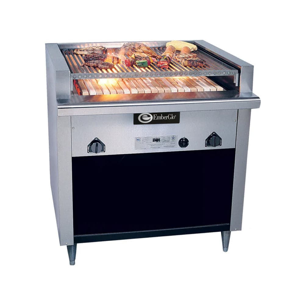 EmberGlo 31F 36″ Floor Model Radiant Propane Charbroiler – 68,000 BTU