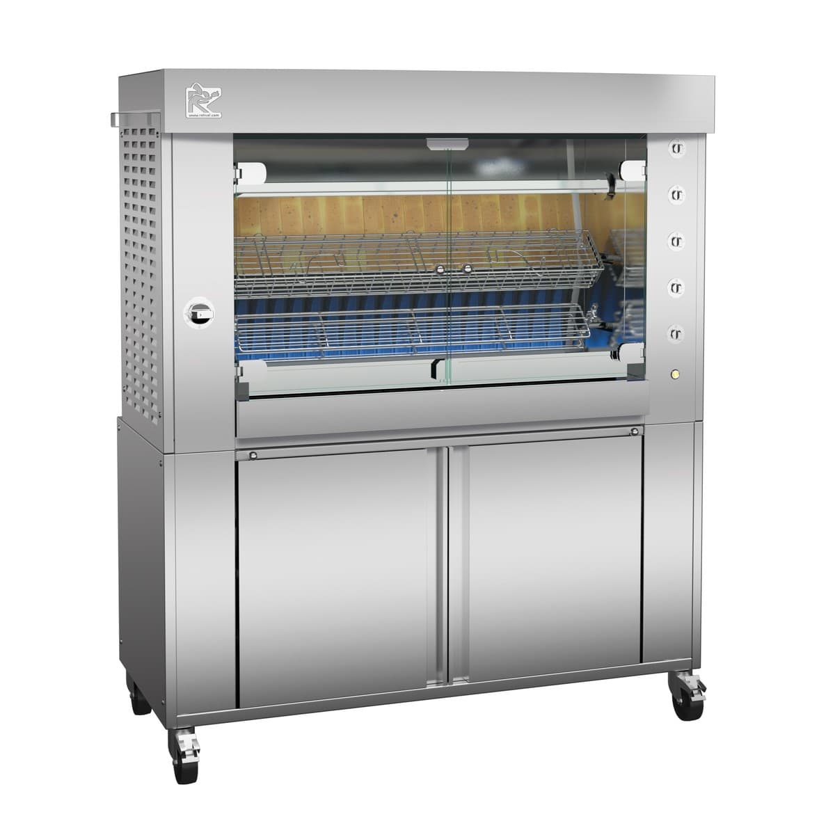 Rotisol – Millenium Rotisserie Oven, gas, countertop, 56-1/8" W, (3) stainless steel V-shaped spits – 1375.2MILG