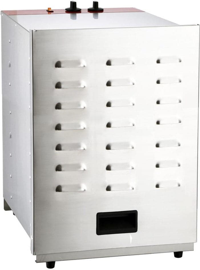 16 Tray Stainless Steel Food Dehydrator with Thermostat Control and Timer, 120V, 1000W