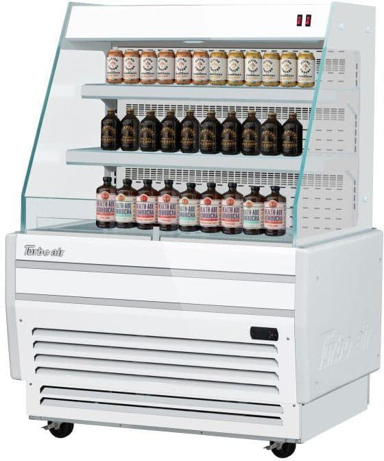 Turbo Air – 37″ White Horizontal Refrigerated Open Display Merchandiser with 2 Shelves – TBA37-50N-W (ETA 5-6 Weeks)