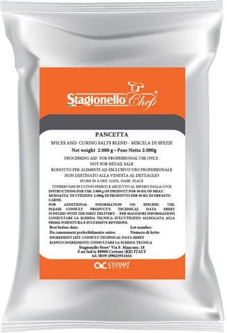 Stagionello Curing Salts and Spice Blends for Long Fermentation Salami Pancetta 2 kg/bag