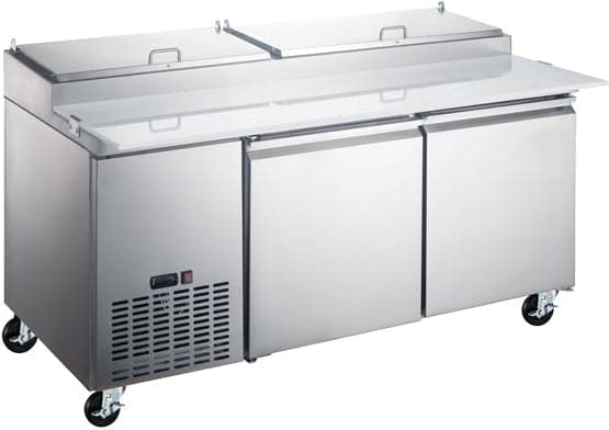 71″ Two (2) Door Refrigerated Pizza Prep Table, 17 cu.ft. (481 L), Stainless Steel