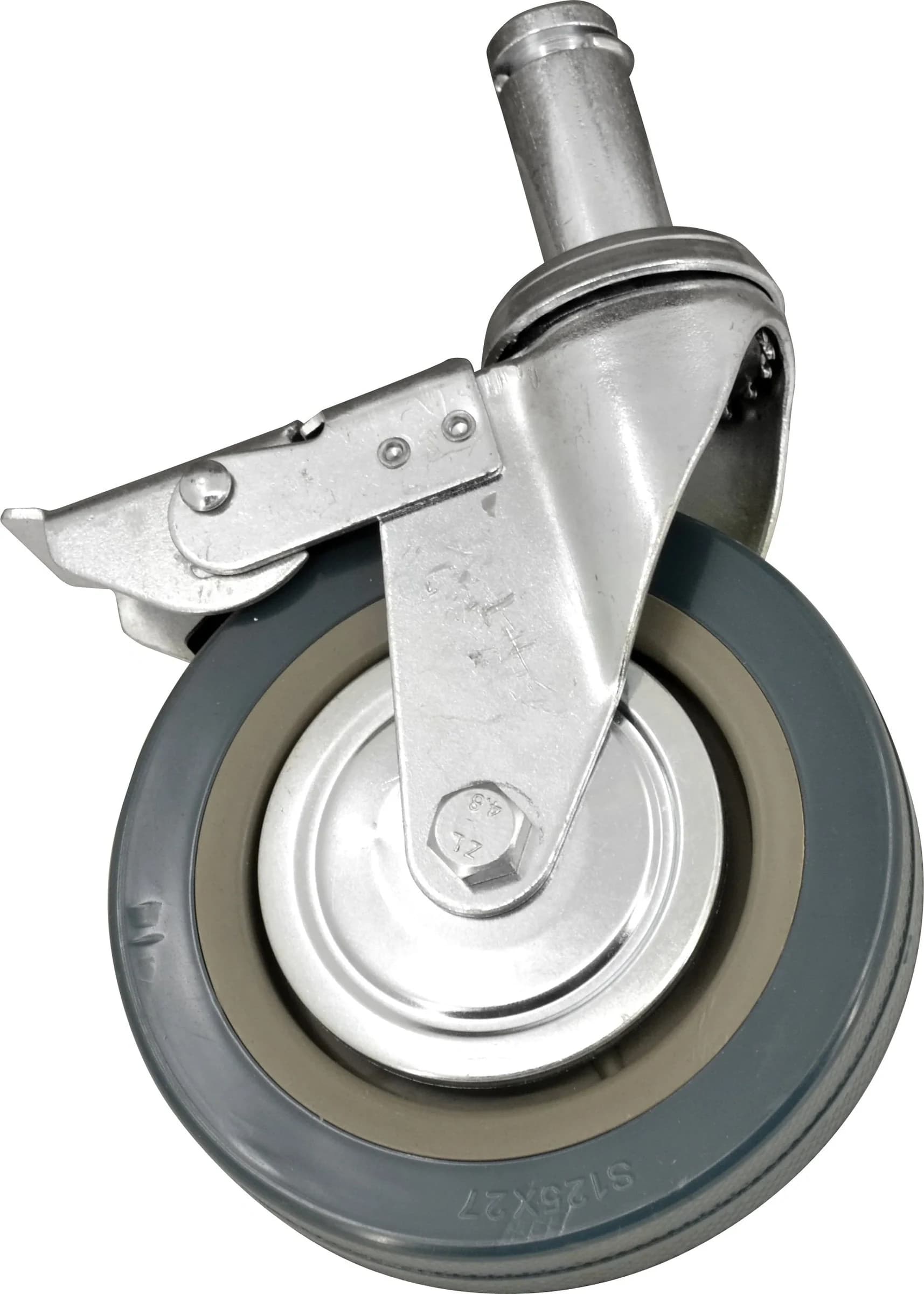 5″ Industrial Caster with Brakes for Chrome and Epoxy Stock Shelves