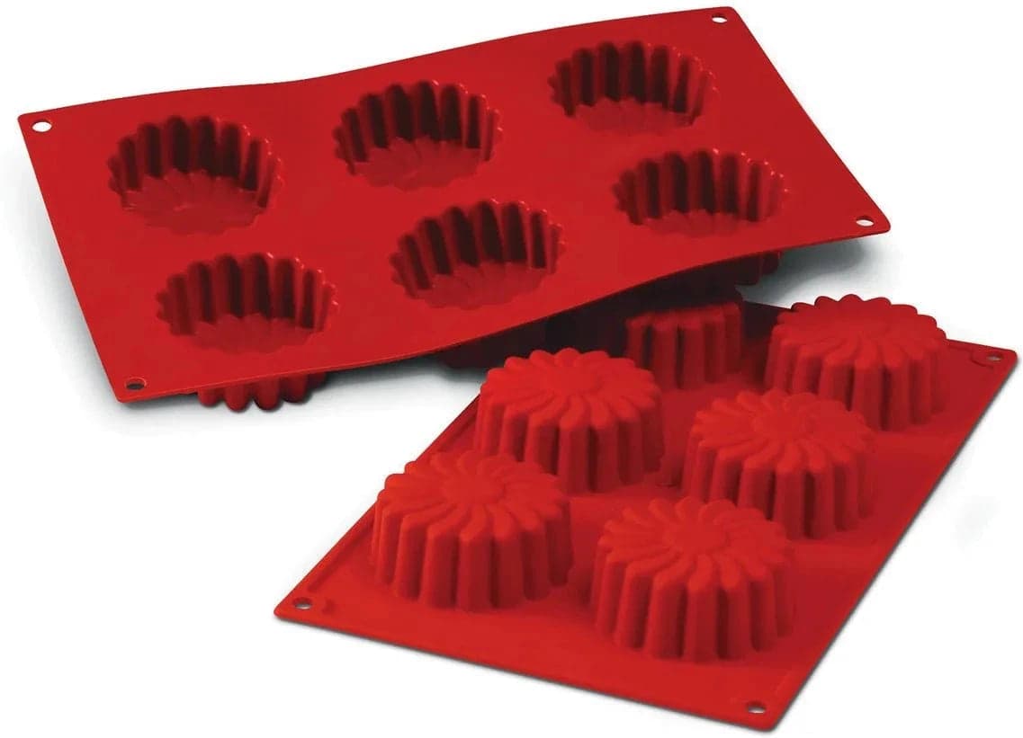 Silikomart – 2.7" x 1.1" Silicone 6 Compartment Daisy Baking Mold – SF056
