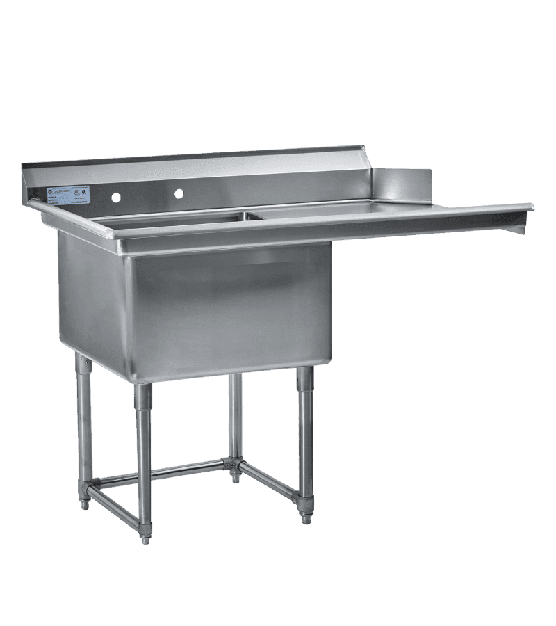 Thorinox TSS-2424-RDW 24" x 24" x 14" 24" Single Sink for Dishwasher