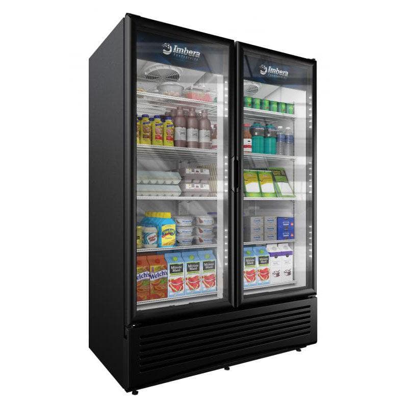 Imbera Two (2) Glass Door Refrigerator, . ( ), Black