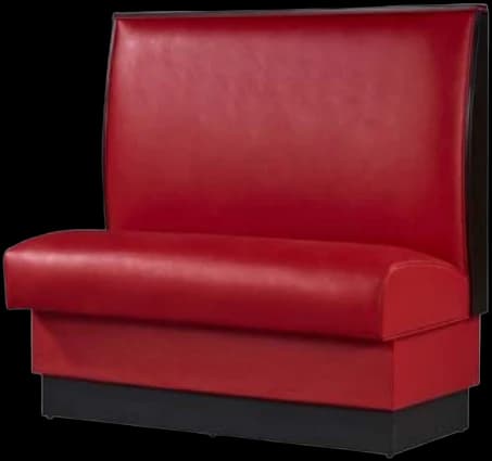 ATS William QuickShip Booth, Plain Back, Single, 42" H x 46" L, Bright Red