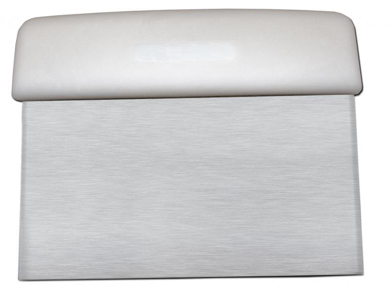 6" Dough Scraper with White Handle