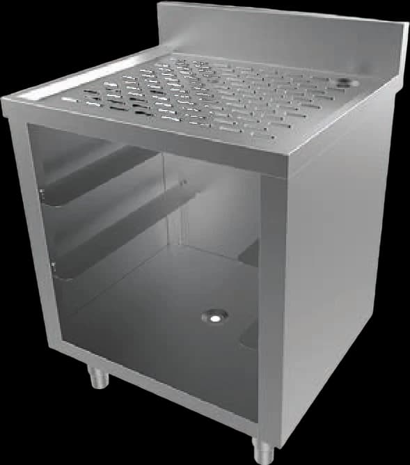 ATS MET Glass Rack Station, 12" W x 21-1/8" D
