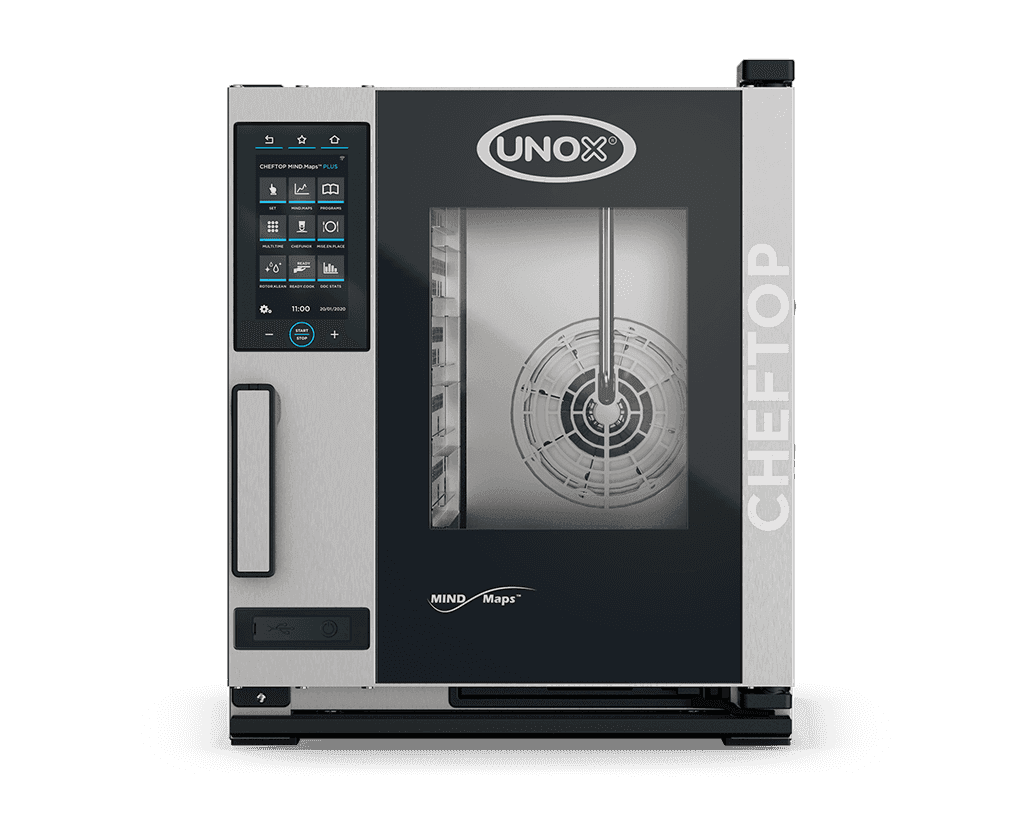 Unox – CHEFTOP MIND.Maps PLUS COMPACT Electric Combi Oven, 5 Trays GN 1/1, Left-Hinged – XACC-0513-MPLM