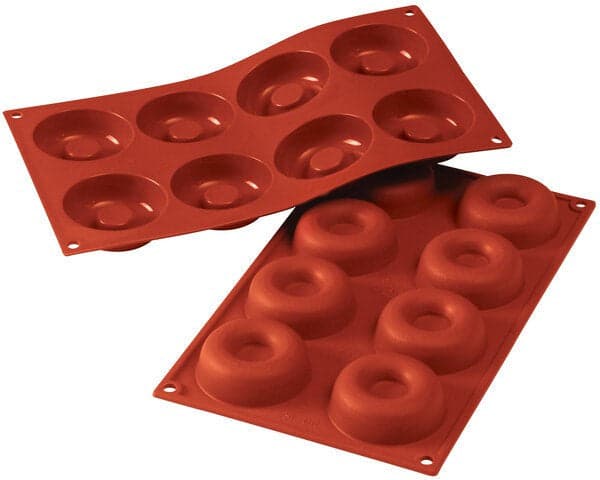 Silikomart – Silicone 8 Compartment Medium Savarins Baking Mold – SF011