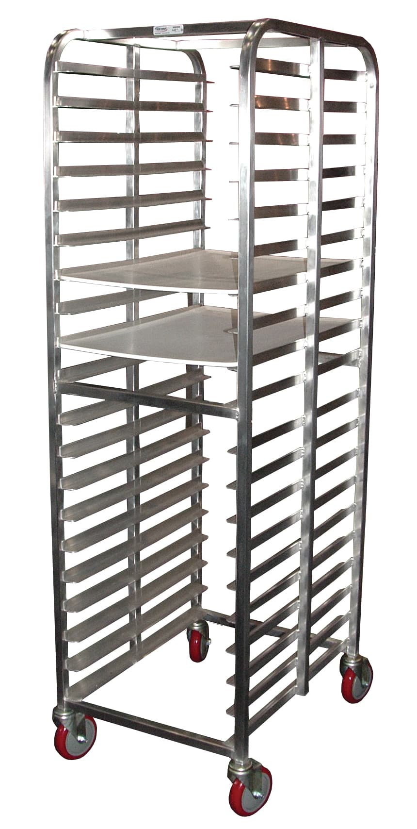 Winholt – 20-18″ Pan Side Loading Heavy Duty Pan Rack with Plate Casters, Reinforced Sides – AL-2620B-XB