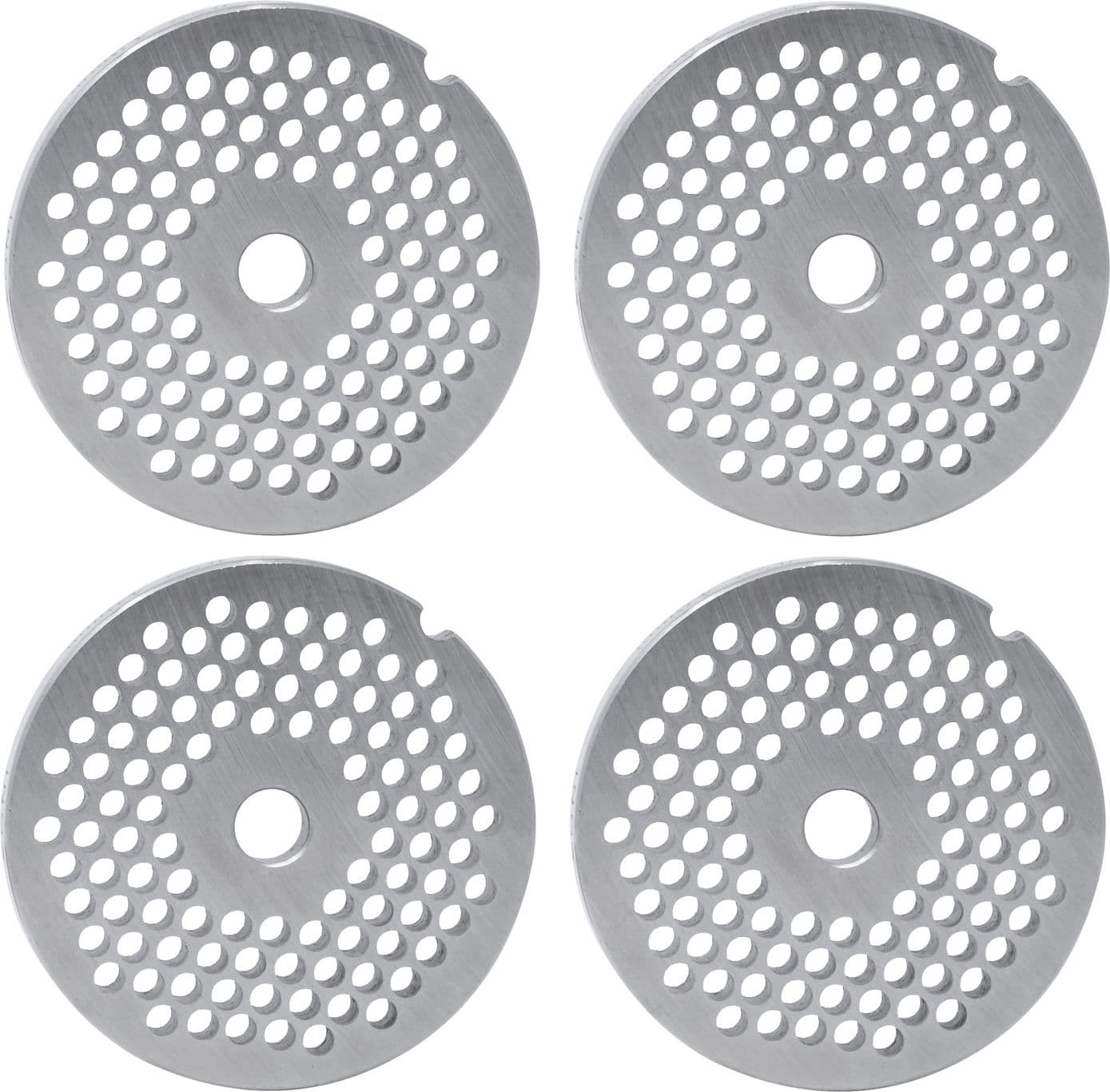 European Style #22 stainless steel plate, hubless, 4.8mm (3/16″) – one notch/ round
