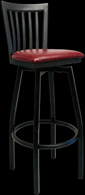 ATS 87-BSS Flared Slat-Back Swivel Barstool