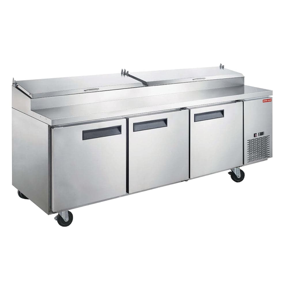 New Air NPT-092-PI 90″ 3-Door Refrigerated Pizza Prep Table
