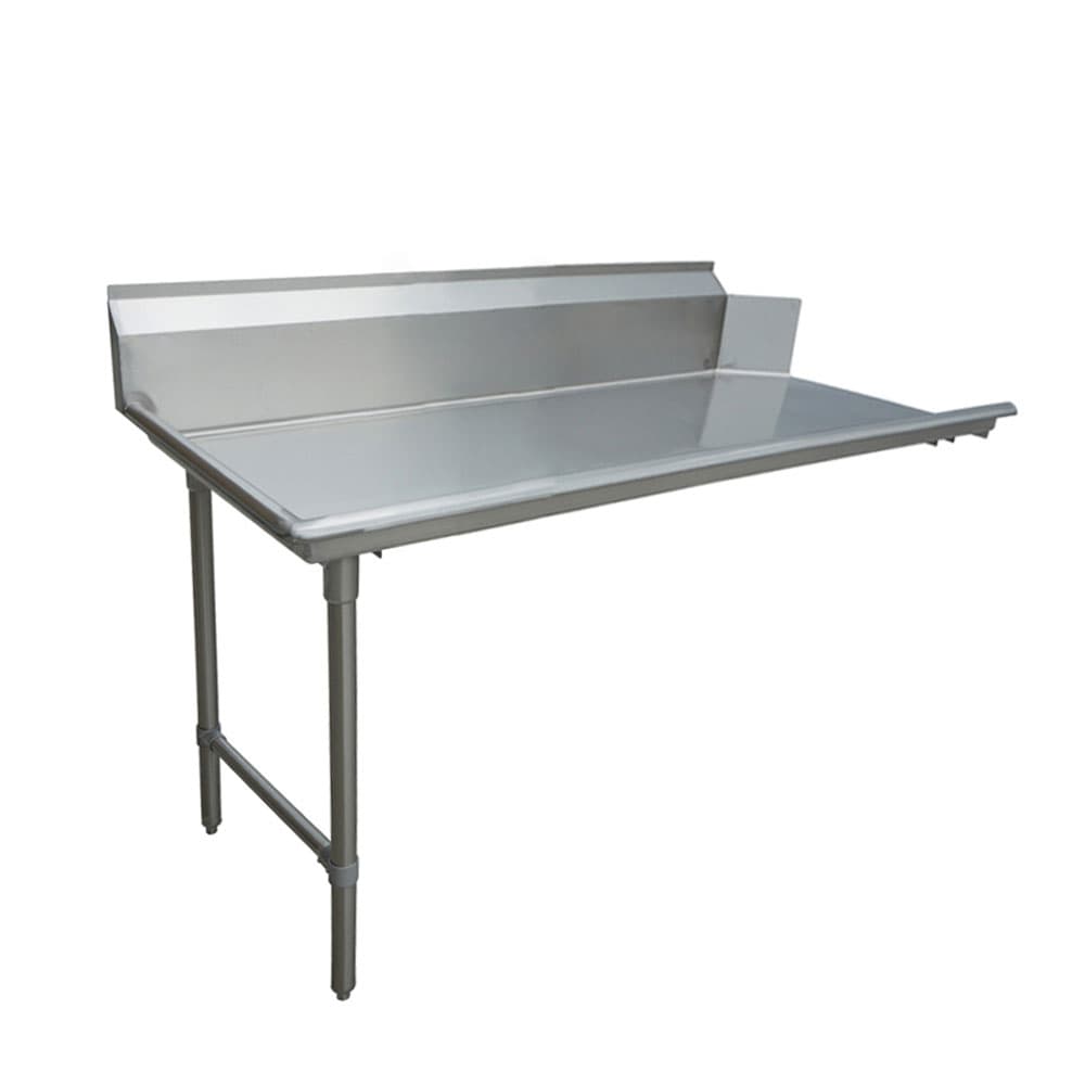 48" Stainless Steel Clean Dish Table – Left Side