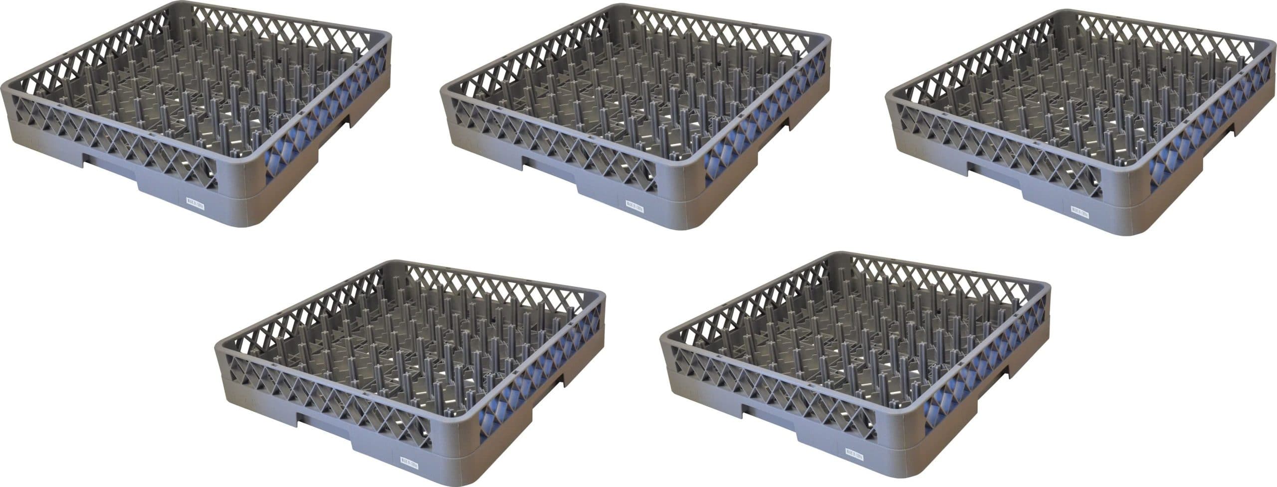 64 Peg Dishwasher Peg Rack Full Size, Gray