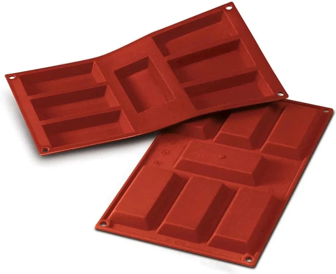 Silikomart – 3.7" x 1.7" Silicone 7 Compartment Big Financiers Baking Mold – SF054