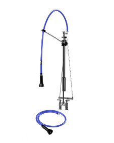 HIMI Products – Instinct Pre-Rinse Faucet Unit with 60″ Hose, V Mount Bracket, Vacuum Breaker, 6′ Extension Hose & 4″ Deck Wall Mount Faucet – IF6005-4D