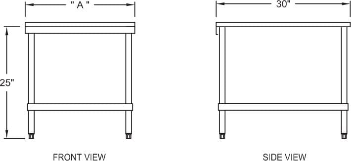 Royal - 60.5" Heavy Duty Stainless Steel Equipment Stand without Casters - RSS-60HD
